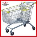 European Style Supermarket Shopping Cart Trolley with Single Handle